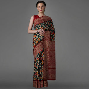 green-casual-art-silk-printed-saree-with-unstitched-blouse-93888