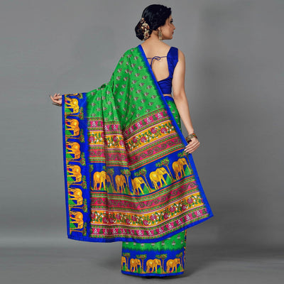 green-casual-art-silk-printed-saree-with-unstitched-blouse-94021