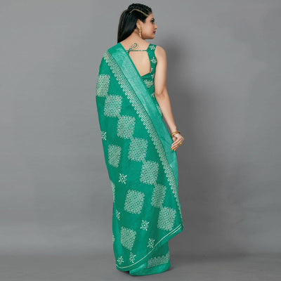 green-casual-cotton-printed-saree-with-unstitched-blouse-94106