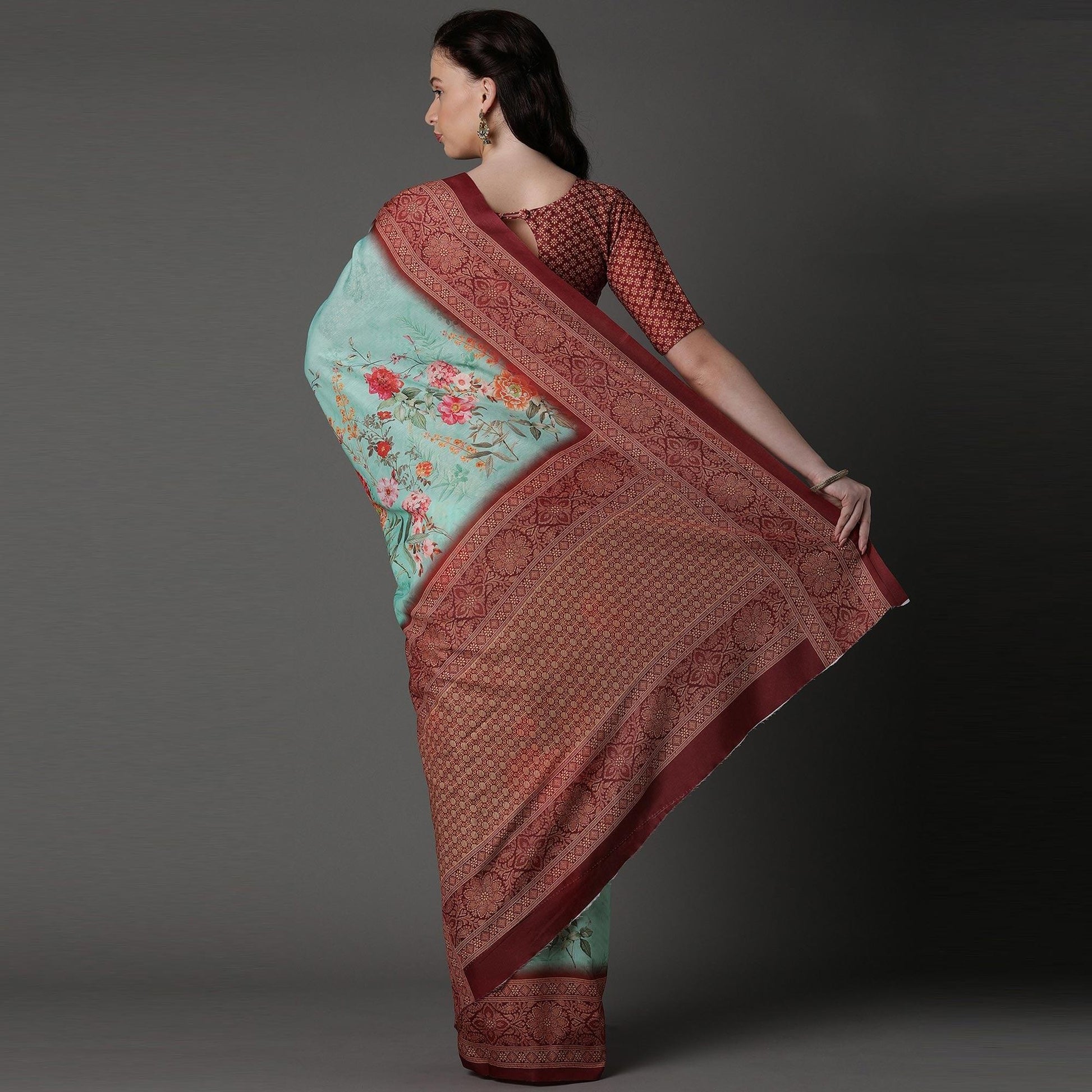 green-casual-cotton-silk-printed-saree-with-unstitched-blouse-93948