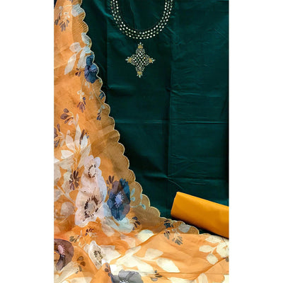 green-casual-embroidered-thread-mirror-work-cotton-dress-material-137990