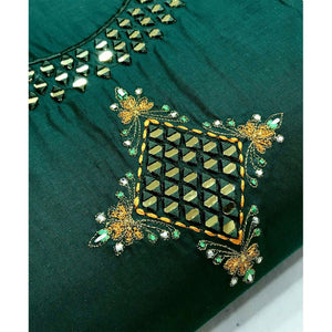 green-casual-embroidered-thread-mirror-work-cotton-dress-material-137990