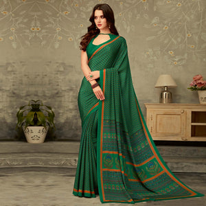 green-casual-printed-silk-crepe-saree-137973