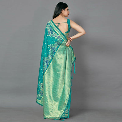 green-casual-silk-blend-printed-saree-with-unstitched-blouse-94014