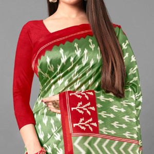 green-casual-wear-abstract-art-silk-saree-111526