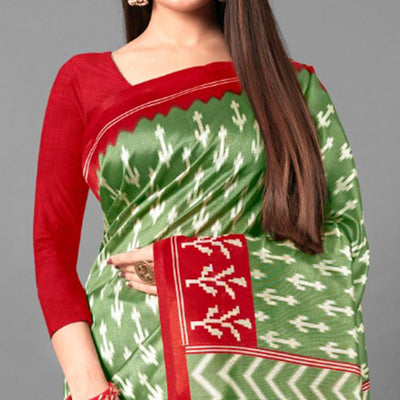 green-casual-wear-abstract-art-silk-saree-111526