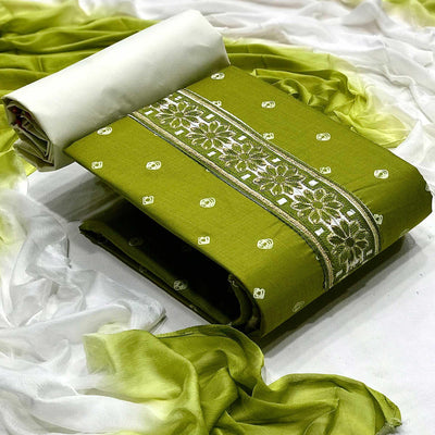 green-casual-wear-bandhani-printed-cotton-dress-material-139278