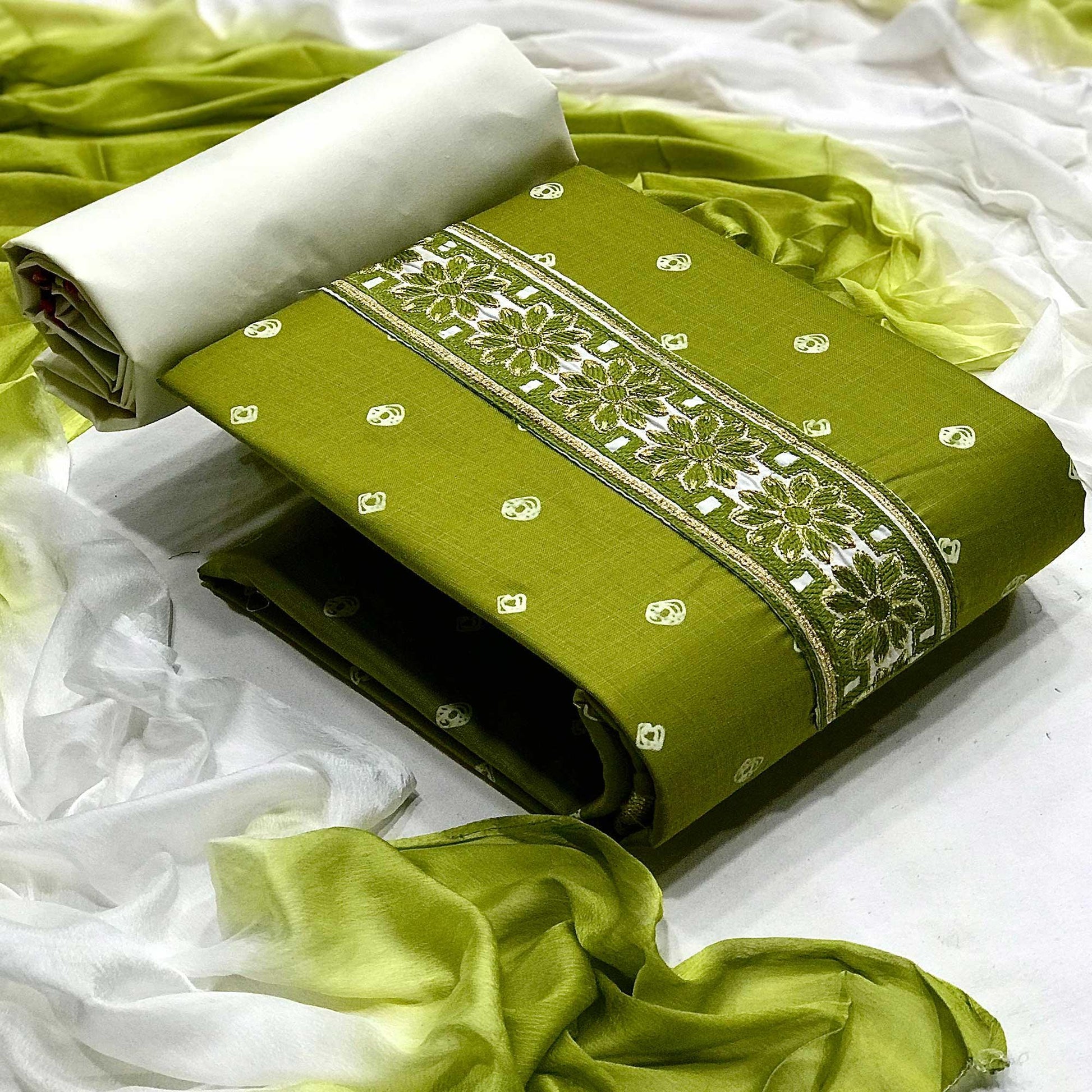 green-casual-wear-bandhani-printed-cotton-dress-material-139278