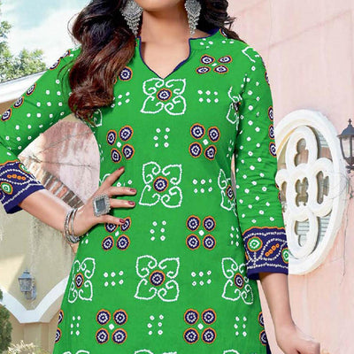 green-casual-wear-bandhani-printed-cotton-dress-material-106567