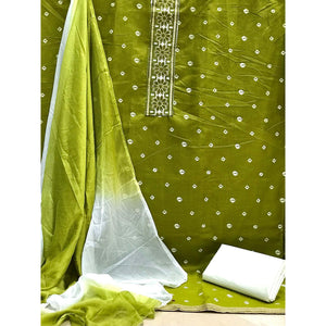 green-casual-wear-bandhani-printed-cotton-dress-material-139278
