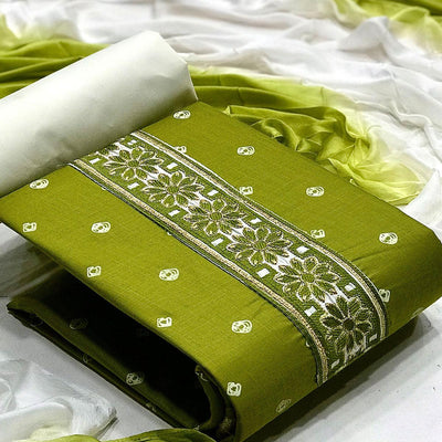 green-casual-wear-bandhani-printed-cotton-dress-material-139278