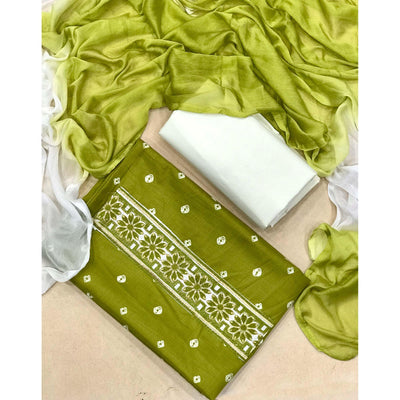 green-casual-wear-bandhani-printed-cotton-dress-material-139278