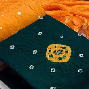 green-casual-wear-bandhani-printed-pure-cotton-dress-material-138778