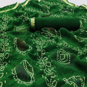 green-casual-wear-bandhani-printed-soft-georgette-saree-with-fancy-border-127202