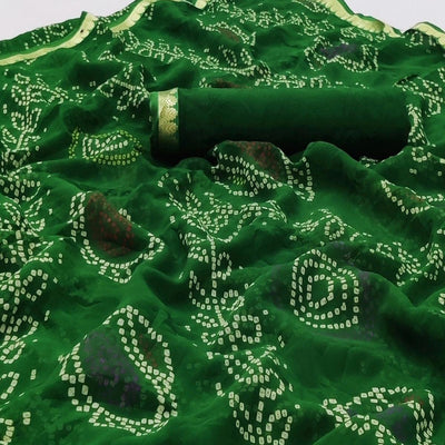 green-casual-wear-bandhani-printed-soft-georgette-saree-with-fancy-border-127202