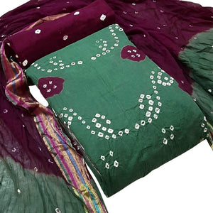 green-festive-wear-bandhej-and-woven-pure-cotton-dress-material-111777