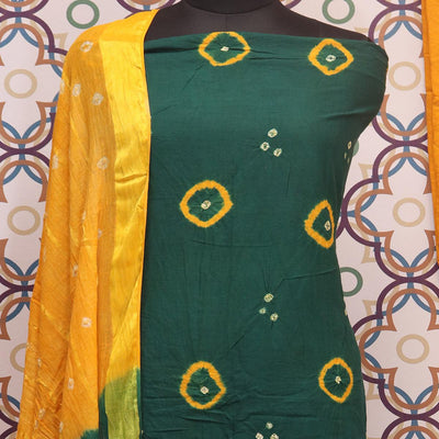 green-festive-wear-bandhej-and-woven-pure-cotton-dress-material-111635