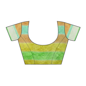 green-casual-wear-checks-printed-kota-doria-saree-with-border-115235