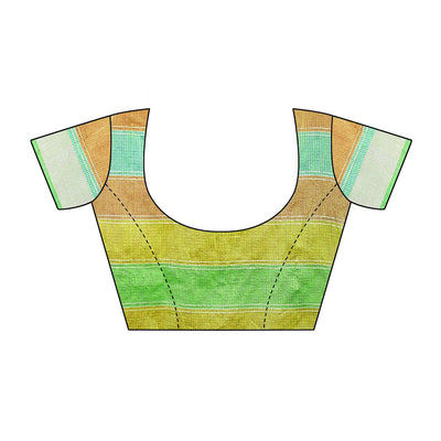 green-casual-wear-checks-printed-kota-doria-saree-with-border-115235
