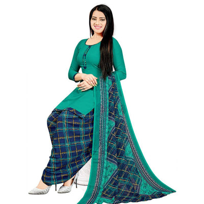 green-casual-wear-poly-crepe-dress-material-124321