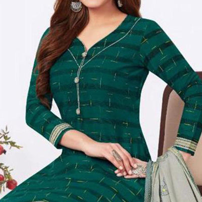 green-casual-wear-poly-crepe-dress-material-124319