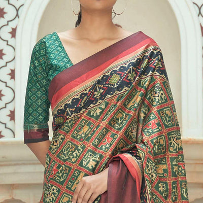 green-casual-wear-digital-printed-assam-silk-saree-134055