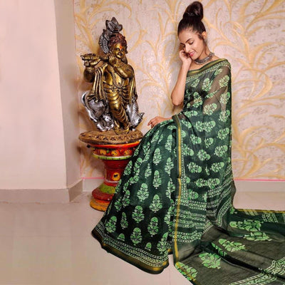 green-casual-wear-digital-printed-chanderi-cotton-saree-134540