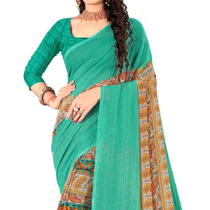 green-casual-wear-digital-printed-heavy-georgette-saree-137726
