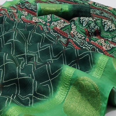green-casual-wear-digital-printed-linen-saree-woven-border-134609