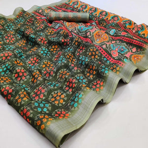 green-casual-wear-digital-printed-silk-saree-with-jacquard-border-139270