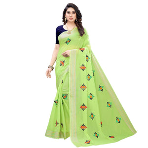 green-casual-wear-embroidered-chanderi-saree-125514