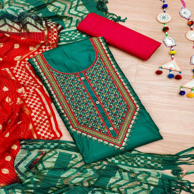 green-casual-wear-embroidered-cotton-dress-material-130148