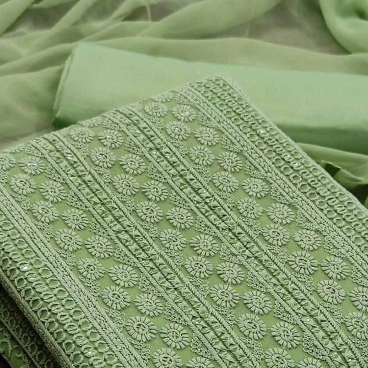 green-casual-wear-embroidered-georgette-dress-material-136166