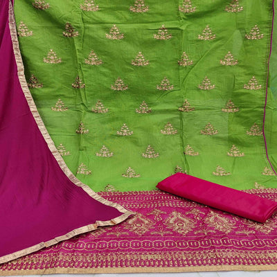 green-festive-wear-embroidered-modal-chanderi-cotton-dress-material-116353