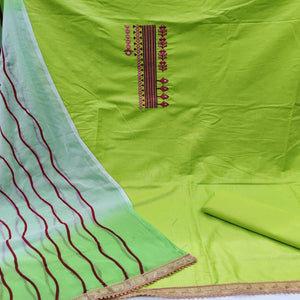 green-casual-wear-embroidery-work-poly-cotton-dress-material-109851