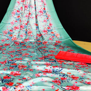 green-casual-wear-floral-digital-printed-japan-satin-saree-108073