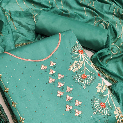 green-casual-wear-floral-embroidered-cotton-dress-material-129531