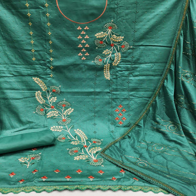 green-casual-wear-floral-embroidered-cotton-dress-material-129531