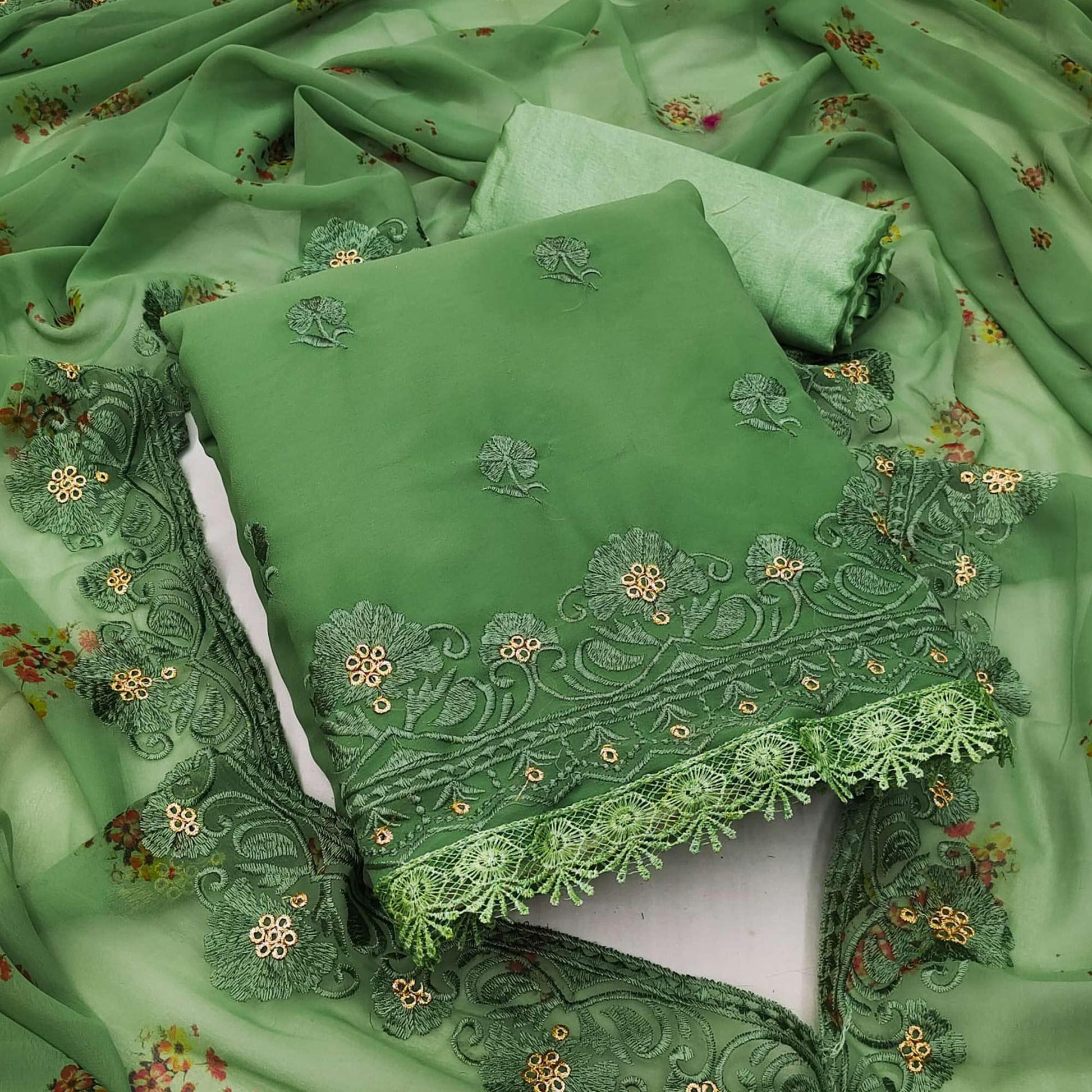 green-casual-wear-floral-embroidered-georgette-dress-material-135493