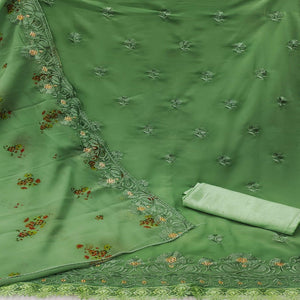 green-casual-wear-floral-embroidered-georgette-dress-material-135493