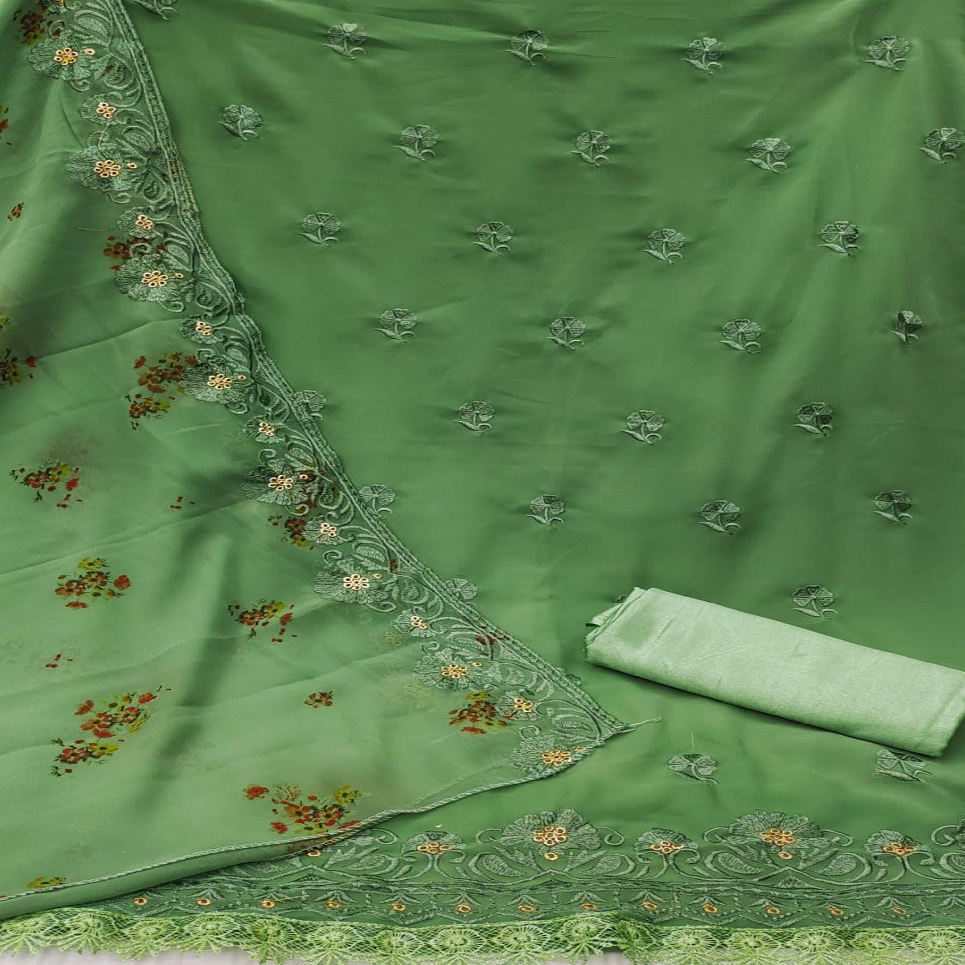 green-casual-wear-floral-embroidered-georgette-dress-material-135493