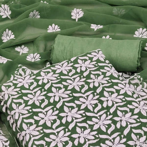 green-casual-wear-floral-embroidered-georgette-dress-material-138430