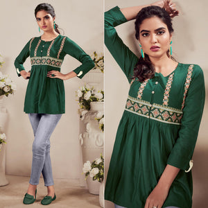 green-casual-wear-floral-embroidered-rayon-top-140350