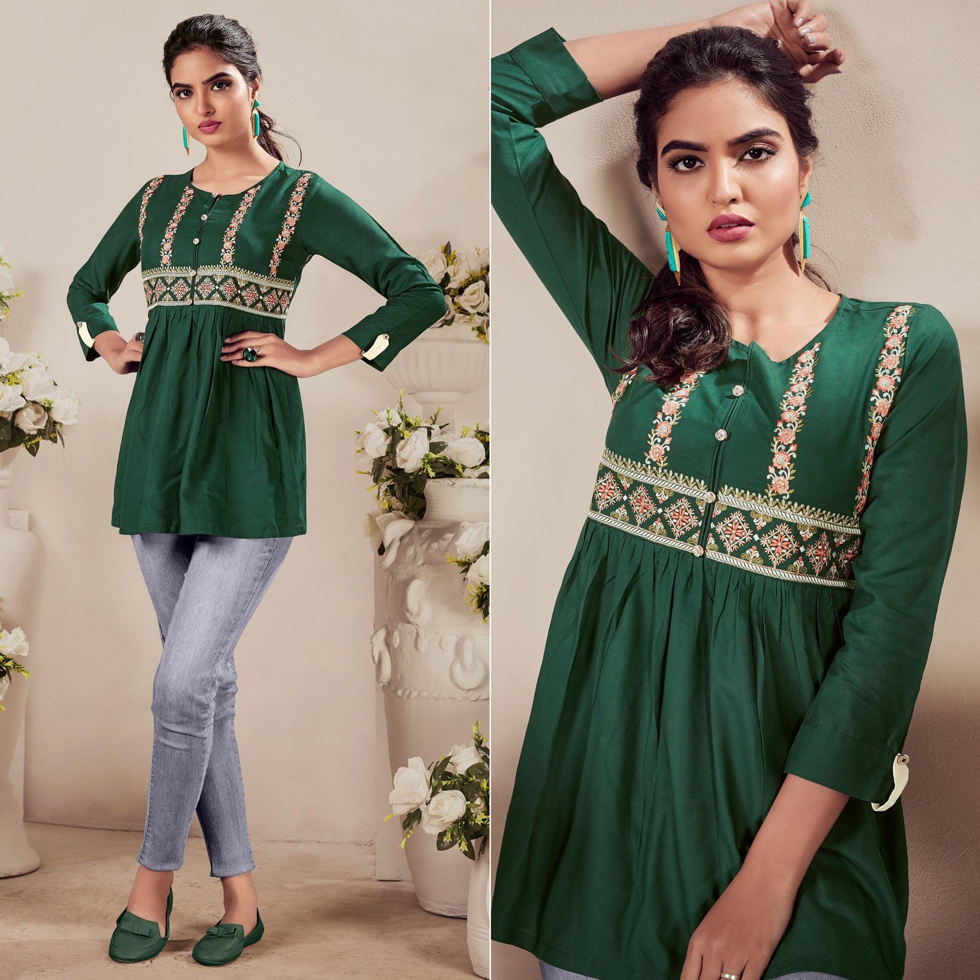 green-casual-wear-floral-embroidered-rayon-top-140350