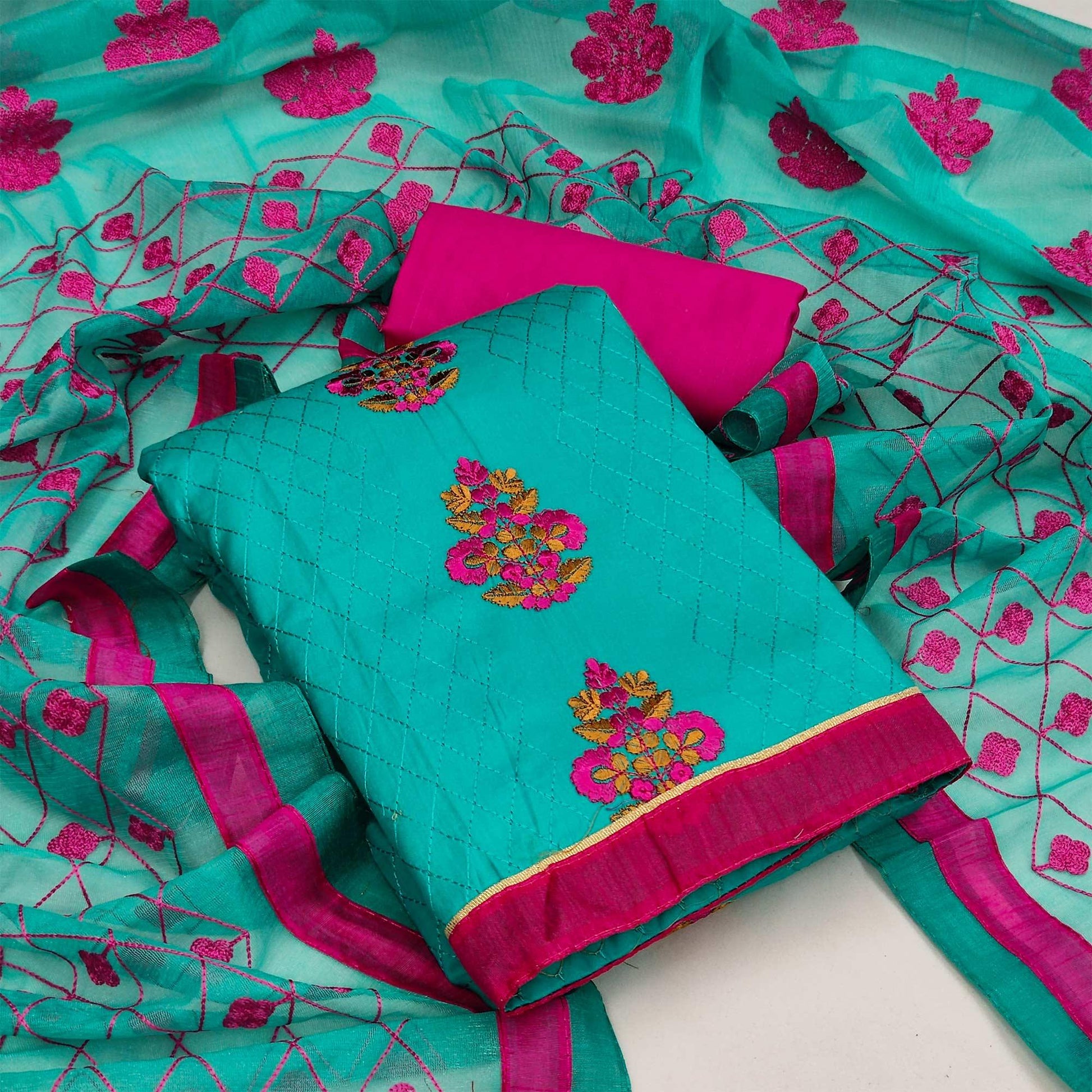 green-festive-wear-floral-embroidered-work-glass-cotton-dress-material-116325