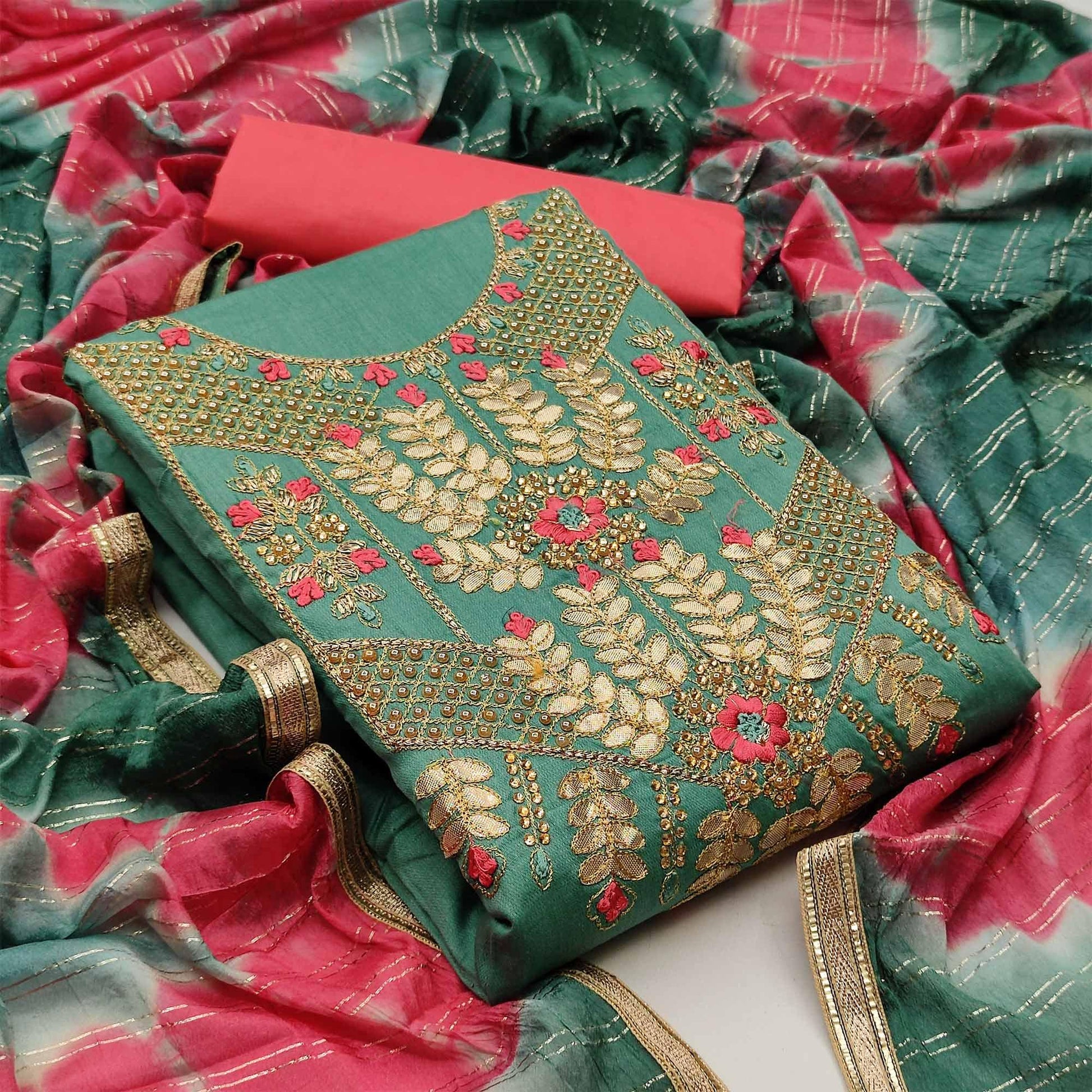 green-festive-wear-floral-embroidery-with-hand-work-glass-cotton-dress-material-108822