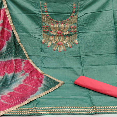 green-festive-wear-floral-embroidery-with-hand-work-glass-cotton-dress-material-108822