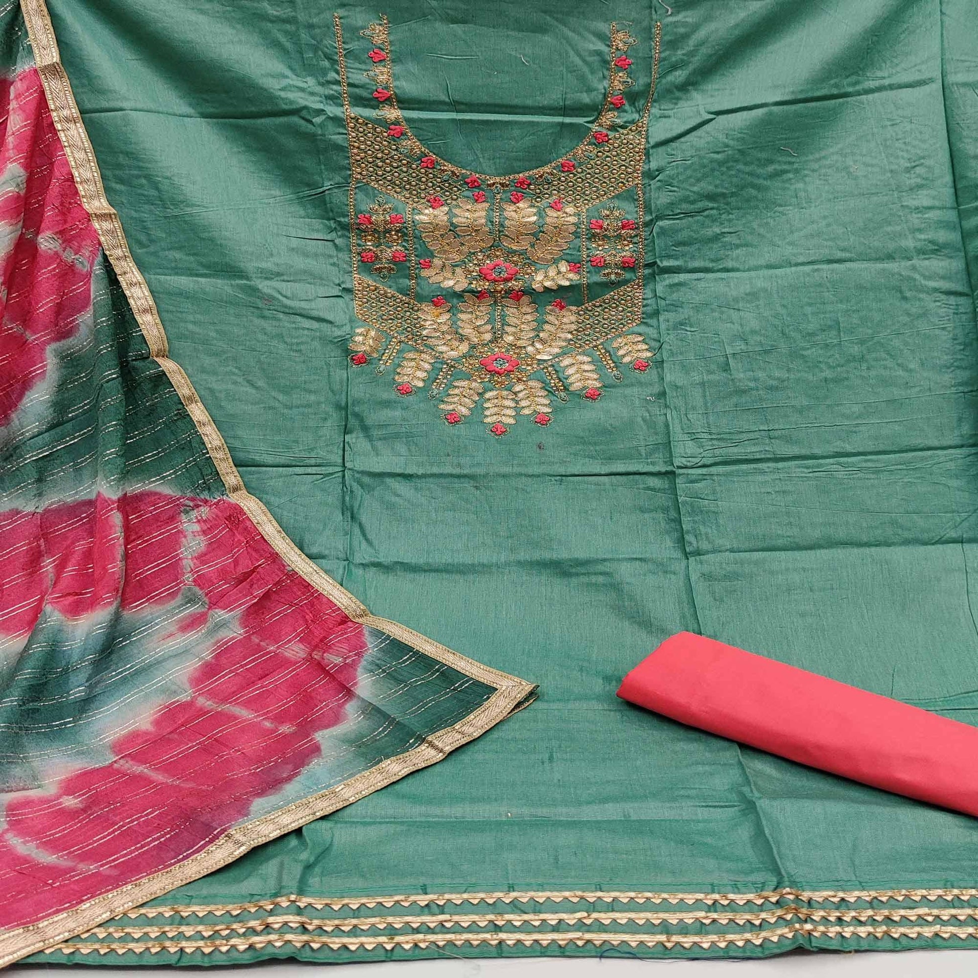 green-festive-wear-floral-embroidery-with-hand-work-glass-cotton-dress-material-108822