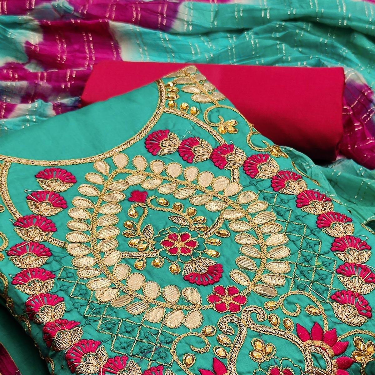 green-festive-wear-floral-embroidery-with-hand-work-glass-cotton-dress-material-108834