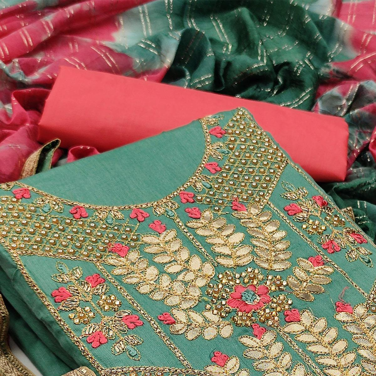 green-festive-wear-floral-embroidery-with-hand-work-glass-cotton-dress-material-108822